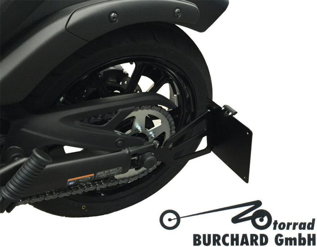 MOTORRAD BURCHARD モトラッド バーチャード サイドナンバーキット(TUV規格) Vulcan S KAWASAKI カワサキ KAWASAKI カワサキ Surface：Black Shiny / License Plate Size：220mm×160mm Spanien