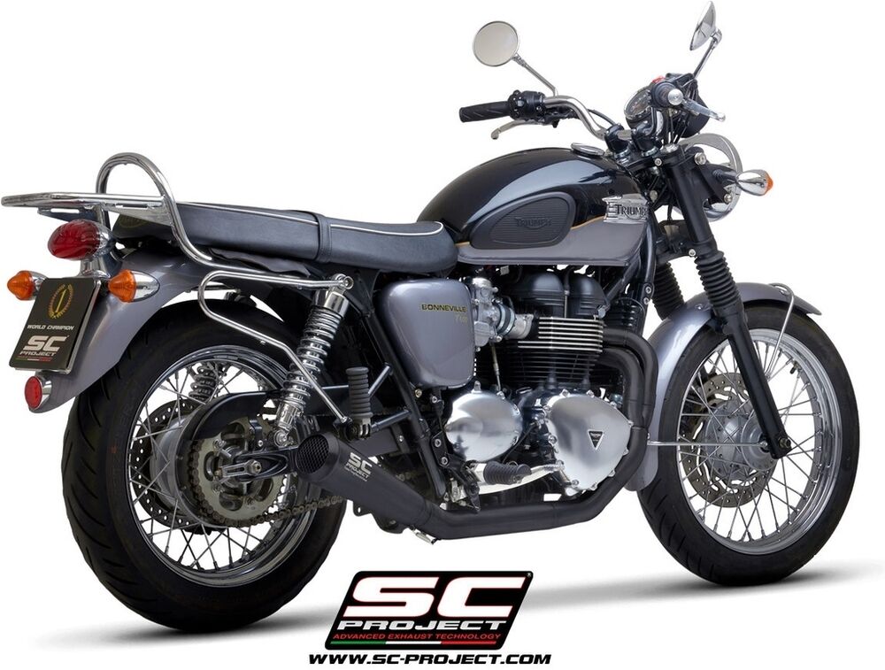 SC-PROJECT SCプロジェクト フルエキゾーストシステム2-1＆コニック ’70s スリップオンサイレンサー BONNEVILLE T100 TRIUMPH トライアンフ