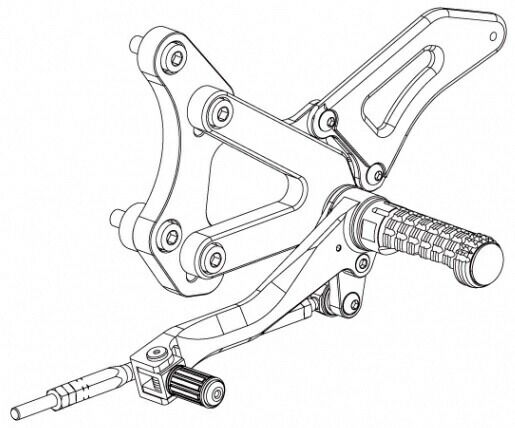 TRICKSTAR トリックスター バックステップキット リペア左側ASSY Z900RS KAWASAKI カワサキ その他ステ..
