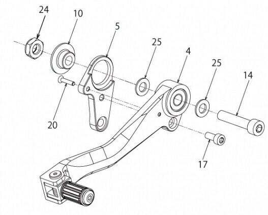 TRICKSTAR トリックスター バックステップキット リペアチェンジペダルASSY Z900RS KAWASAKI カワサキ その他ステップオプション・補修部品 ステップ 足回り