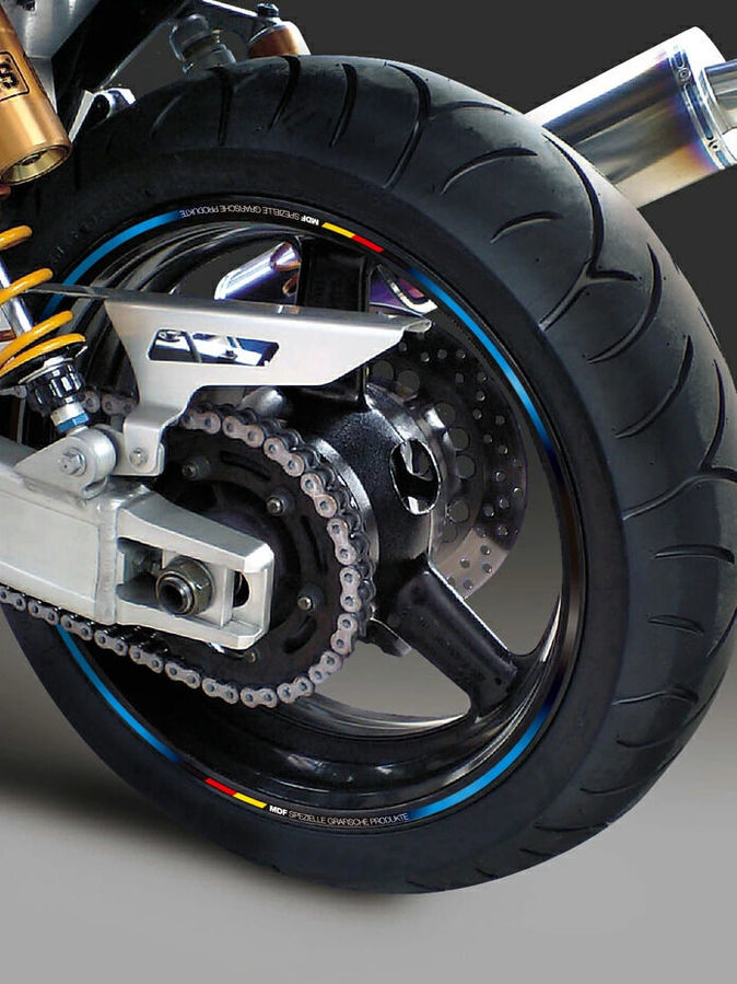 MDF エムディーエフ デリコロールリムストライプ 6mm リムステッカー・リムストライプ 外装 カラー：ブルー / サイズ：二輪 20インチ／四輪 19インチ