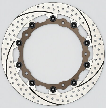 SUNSTAR サンスター PREMIUM RACING [プレミアムレーシング] フロントディスクローター K1300GT K1300R BMW ブレーキディスクローター ブレーキ 右用 / アウター：ホール＆スリットタイプ / フローティングピンカラー：ブラック / フローティングタイプ：フルフローティング