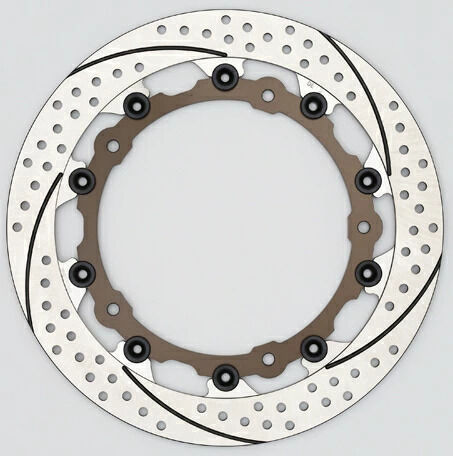 SUNSTAR サンスター PREMIUM RACING [プレミアムレーシング] フロントディスクローター K1300GT K1300R BMW ブレーキディスクローター ブレーキ 左用 / アウター：ホール＆スリットタイプ / フローティングタイプ：セミフローティング