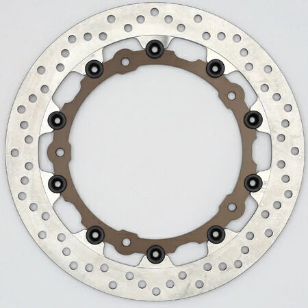 SUNSTAR サンスター PREMIUM RACING [プレミアムレーシング] フロントディスクローター K1300GT K1300R BMW ブレーキディスクローター ブレーキ 左用 / アウター：ホールタイプ / フローティングピンカラー：ゴールド / フローティングタイプ：フルフローティング