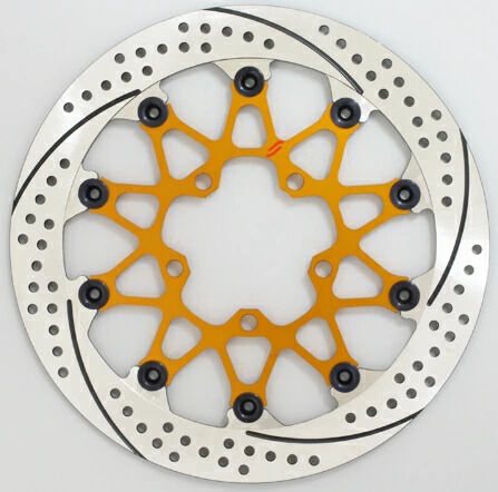 SUNSTAR サンスター PREMIUM RACING [プレミアムレーシング] フロントディスクローター DAYTONA675 R STREET CUP TRIPLE 85 RS S TWIN THRUXTON TRIUMPH トライアンフ ブレーキディスクローター ブレーキ 左用 / アウター：ホール＆スリットタイプ