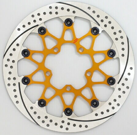 SUNSTAR サンスター PREMIUM RACING [プレミアムレーシング] フロントディスクローター DAYTONA675 R STREET CUP TRIPLE 85 RS S TWIN THRUXTON TRIUMPH トライアンフ ブレーキディスクローター ブレーキ 右用 / フローティングピンカラー：ブルー