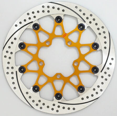 SUNSTAR サンスター PREMIUM RACING [プレミアムレーシング] フロントディスクローター DAYTONA675 R STREET CUP TRIPLE 85 RS S TWIN THRUXTON TRIUMPH トライアンフ ブレーキディスクローター ブレーキ 右用 / フローティングピンカラー：ブルー