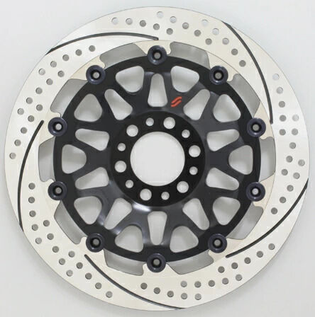 SUNSTAR サンスター PREMIUM RACING [プレミアムレーシング] フロントディスクローター GSX1000S 刀 GSX1100S GSX750S SUZUKI スズキ ブレーキディスクローター ブレーキ 左用 / インナータイプ：M / フローティングピンカラー：レッド / アウター：ホール＆スリットタイプ