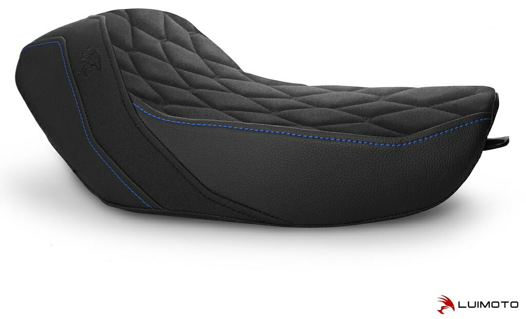 LUIMOTO ルイモト フロントシートカバー IRON 1200 HARLEY-DAVIDSON ハーレーダビッドソン シートカバー シート関連 外装 カラー／素材：スウェード ブラック／PRODIGY ブラック／TEC-GRIP／ブルー ステッチ