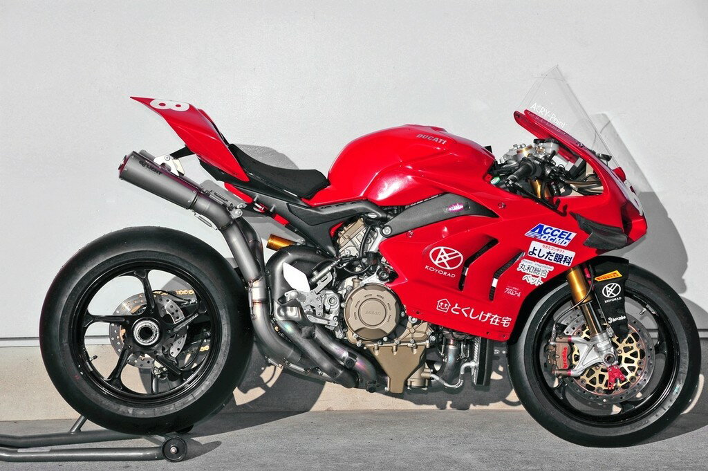 de LIGHT ディライト レーシングアップタイプマフラー PANIGALE V4 S DUCATI ドゥカティ スリップオンマフラー マフラー
