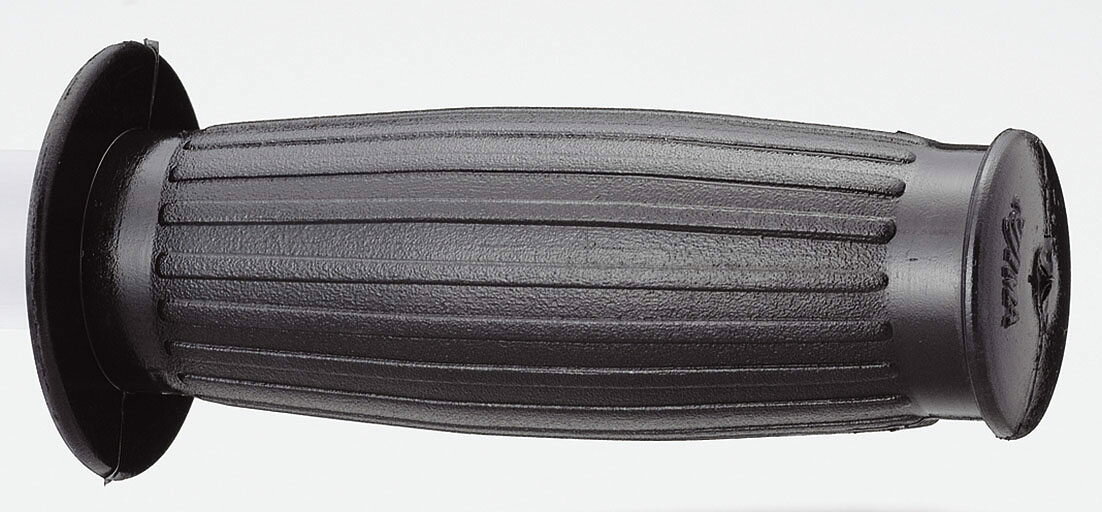 ■商品概要カラー：ブラックΦ22.2mmハンドル用重量：154g左右セット全長：110mm内寸：107mm最大径：36mm■詳細説明中央部を膨らました樽型形状で手になじむ形状。小排気量に合わせたミニタイプもラインナップ。■適合車種&ensp;&ensp;&ensp;備考: 汎用