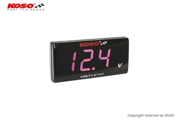 KOSO コーソー KOSO スーパースリムスタイルメーター 電圧計レッド表示