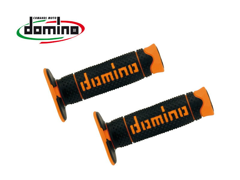 domino ドミノ オフロード DSH グリップ HONDA ホンダ YAMAHA ヤマハ SUZUKI スズキ KAWASAKI カワサキ DUCATI ドゥカティ HUSQVARNA ハスクバーナ BMW ハンドル カラー：ブラック×オレンジ