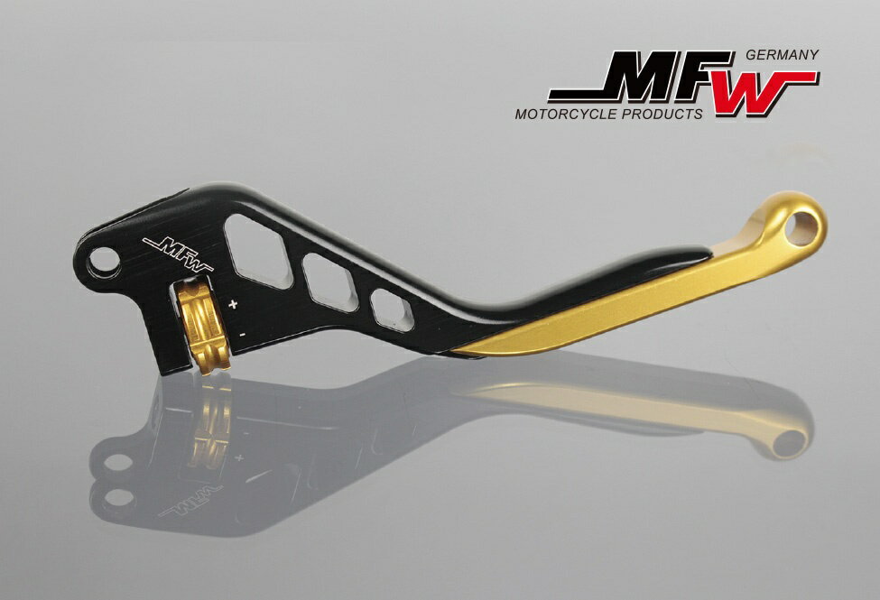 MFW エムエフダブリュー ブレーキレバー レボリューションタイプ YZF-R6 YZF-R1 VMAX1700 YAMAHA ヤマハ ハンドル周辺パーツ ハンドル レバーカラー：ガンメタ×ダイヤルカラー：ゴールド