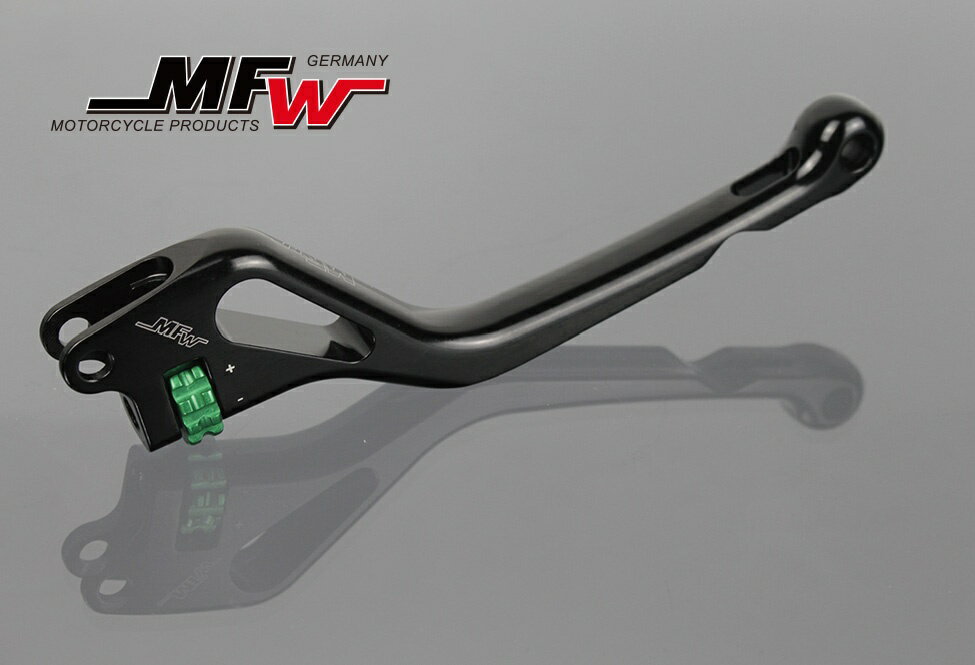 MFW エムエフダブリュー クラッチレバー スタンダードタイプ F650GS F800GS F800R F800S F800ST BMW ハンドル周辺パーツ ハンドル レバーカラー：ブラック×ダイヤルカラー：グリーン