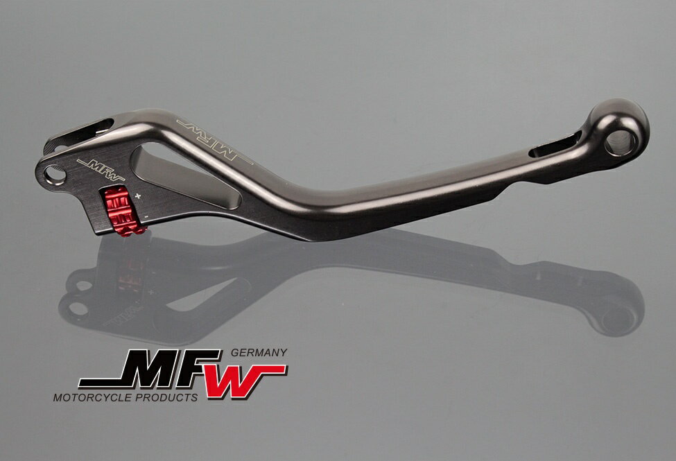 MFW エムエフダブリュー クラッチレバー スタンダードタイプ 1400GTR ZZR1400 ZX-14 KAWASAKI カワサキ ハンドル周辺パーツ ハンドル レバーカラー：ガンメタ×ダイヤルカラー：ブルー