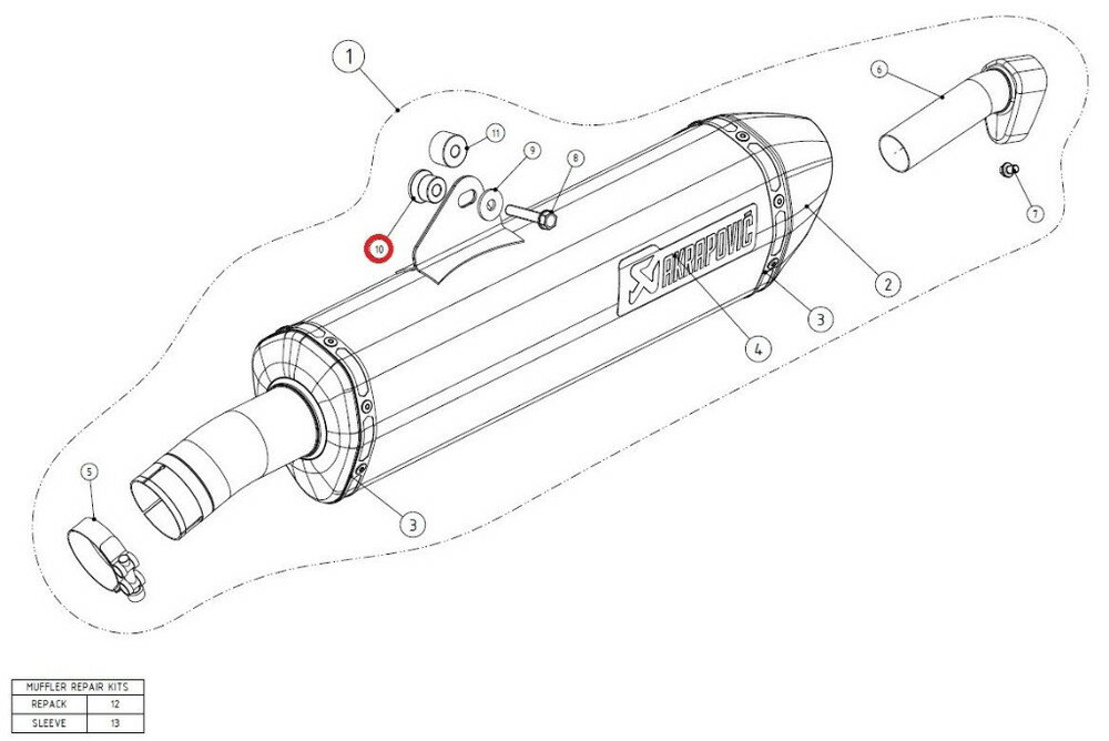 AKRAPOVIC アクラポビッチ 【リペアパーツ】P-DR75 bush al F800GT F800R S1000RR BMW その他マフラーオプション・補修部品 マフラー