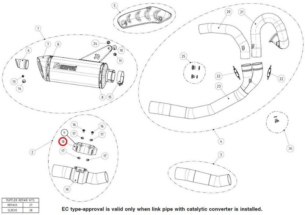 AKRAPOVIC アクラポビッチ 【リペアパーツ】P-HSD12SO2 heat shield SS MONSTER1200 MONSTER1200S MONSTER821 DUCATI ドゥカティ マフラーガード・ヒートガード マフラー