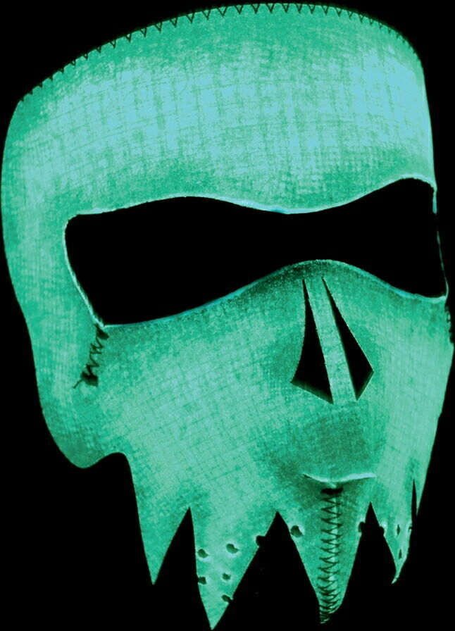 ウェビック 楽天市場店のZAN HEADGEAR ザンヘッドギア FACE MASK GREY SKULL GLOW フェイスマスク アパレル｜アングル2