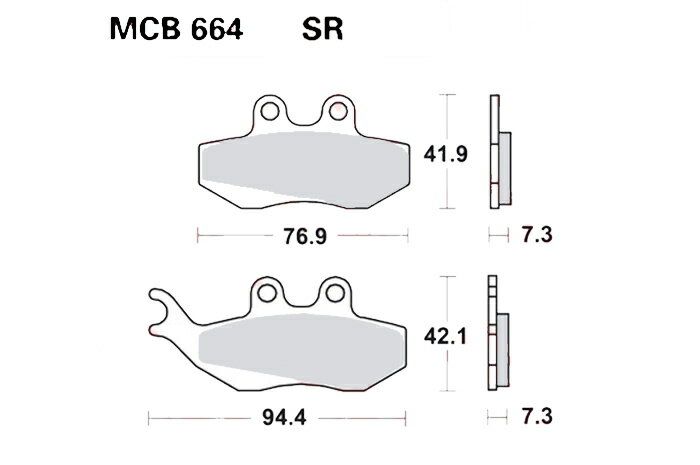 楽天ウェビック　楽天市場店TRW ティーアールダブル BRAKE-PADS ORGANIC Scooters and Offroad [MCB664EC]