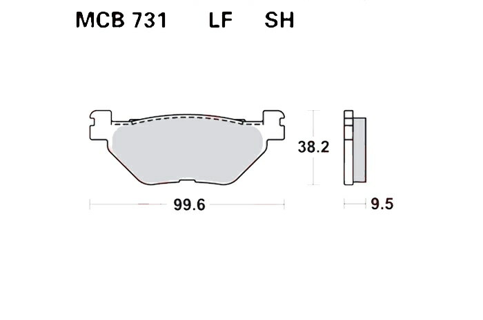 TRW ティーアールダブル BRAKE-PADS ORGANIC [MCB731] YAMAHA ヤマハ HYOSUNG ヒョースン ブレーキパッド ブレーキ
