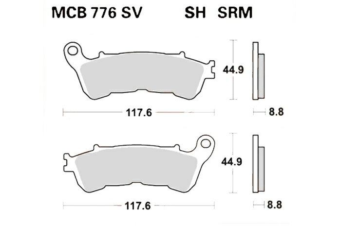 TRW ティーアールダブル BRAKE-PADS ORGANIC [MCB776]