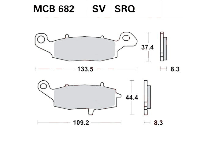 TRW ティーアールダブル BRAKE-PADS SINTER [MCB682SV]