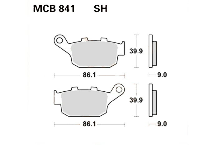 TRW ティーアールダブル BRAKE-PADS SINTER MCB841SH