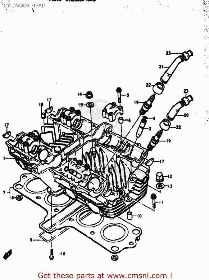 CMS シーエムエス (11141-47086-H17) GASKET，CYLINDER HEAD GS550 1977 B USA E03 1978 C 1979 N GS550E SUZUKI スズキ エンジンガスケット エンジンパーツ エンジン