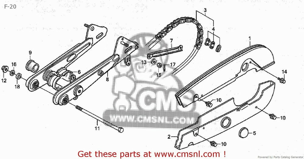 CMS シーエムエス FORK ASSY.*B116M* (JDM) C50BN 2 AA01-130 JAPAN JDM 5 AA01-150 7 AA01-160 8 AA01-170 HONDA ホンダ スイングアーム 足回り