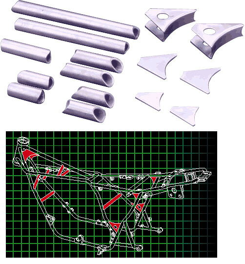 PMC ピーエムシー 15PCクロモリフレーム補強セット その他フレームオプション・補修部品 フレーム