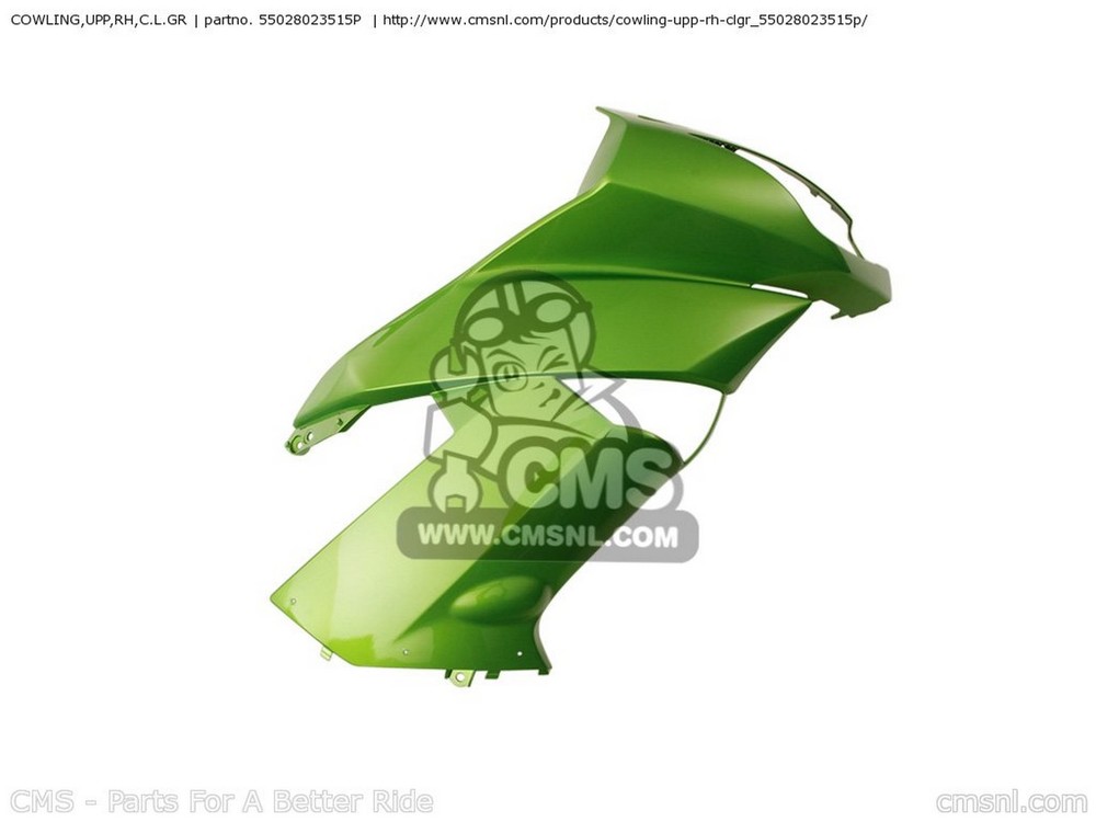 CMS シーエムエス COWLING，UPP，RH，C.L.GR EX650CAF NINJA 650R 2010 USA KAWASAKI カワサキ サイドカウル・サイドカバー カウル関連 外装