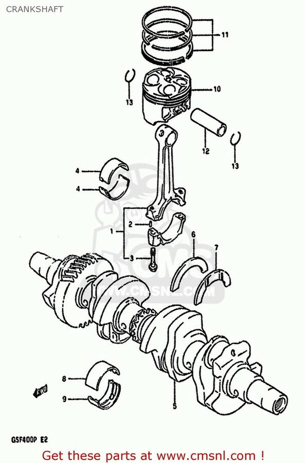 CMS シーエムエス CONNECTING ROD ASSY GSF400 1991 M E02 E04 E16 E21 E22 E24 E25 E34 E53 1992 N E30 1993 P BANDIT USA E03 CALIFORNIA E33 SUZUKI スズキ その他エンジンパーツオプション・補修部品 エンジンパーツ エンジン
