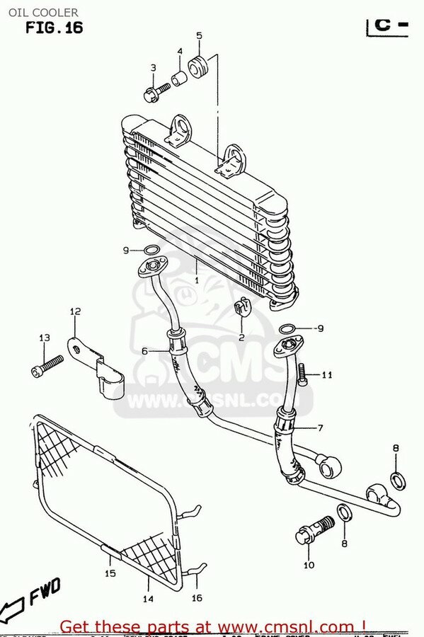 CMS シーエムエス (1647026E01) HOSE，OIL COOLER，LEFT GSF600 1995 S E02 E04 E18 E22 E25 E34 1996 T E17 1997 V / P37 1998 W 1999 X GSF600S E24 BANDIT USA E03 2000 Y 2001 K1 2002 K2 2003 K3 GSF600S1998 GSF600SU GERMANY SUZUKI スズキ オイルクーラー 冷却関連