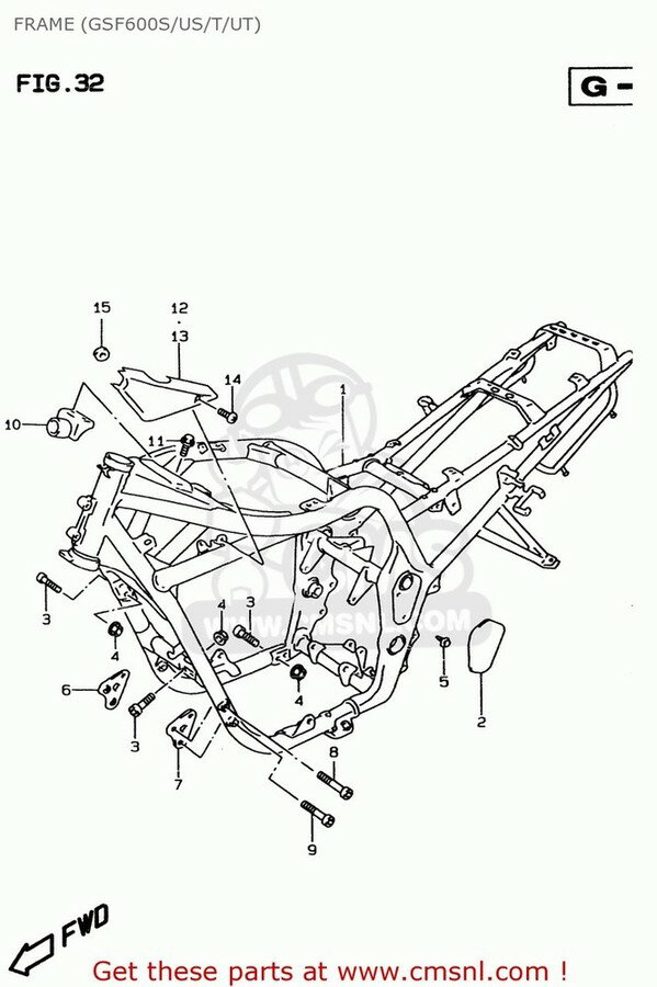 CMS シーエムエス (4110026E501ZV) FRAME COMP GSF600 1995 S E02 E04 E18 E22 E25 E34 1996 T E17 1997 V / P37 1998 W 1999 X GSF600S E24 GSF600S1998 GSF600SU GERMANY GSF600U SUZUKI スズキ フレーム