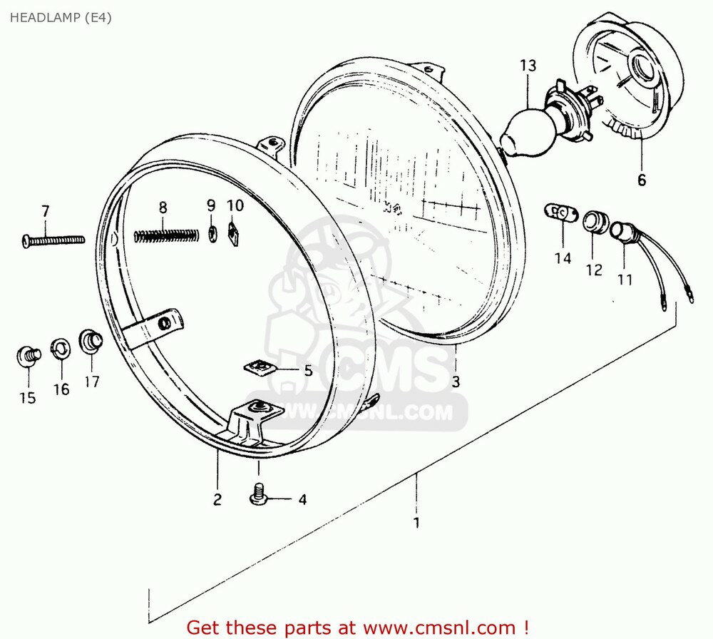 CMS २ (3512115550) LAMP UNIT GS450S 1982 D GENERAL EXPORT E01 Z SUZUKI  إåɥ饤  