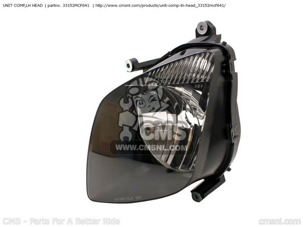 CMS シーエムエス UNIT COMP，LH HEAD VTR1000SP FIRESTORM Y EUROPEAN DIRECT SALES / KPH FRANCE 100 1 2 3 4 CMF 5 6 HONDA ホンダ ヘッドライト 灯火類 電装系