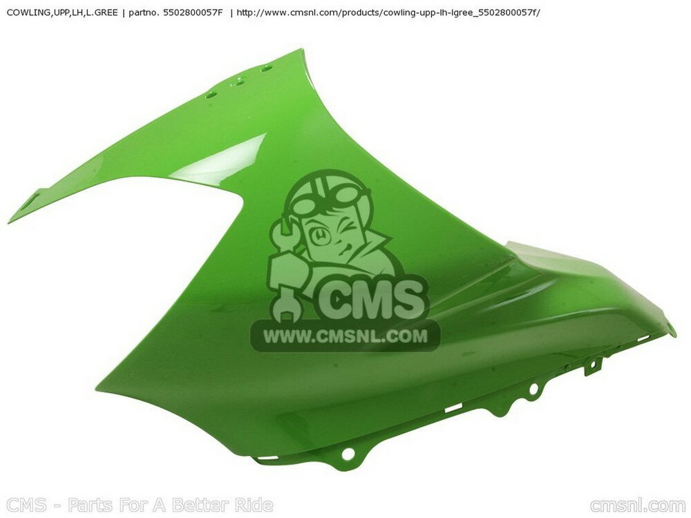 CMS シーエムエス COWLING，UPP，LH，L.GREE ZX1000C1 NINJA ZX10R USA CALIFORNIA CANADA KAWASAKI カワサキ アッパーカウル・フロントカウル カウル関連 外装