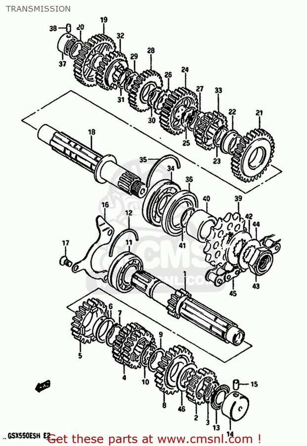 CMS シーエムエス (27600-19C00-112) CHAIN ASSEMBLY，DRIVE GS550EF 1983 D USA E03 1984 E 1985 F 1986 G GS550ES3 GS550ESE GS550ESF GS550ESG GS550L SUZUKI スズキ その他エンジンパーツオプション・補修部品 エンジンパーツ エンジン