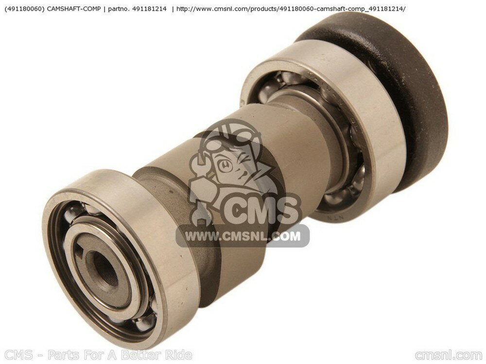 CMS シーエムエス (491180060) CAMSHAFT-COMP KLX110-A2 KLX110 2003 USA CALIFORNIA CANADA KLX110-A3 2004 KLX110-A4 2005 KLX110-A8F 2008 KLX110-A9F 2009 KLX110-A9FA KLX110A6F 2006 KLX110A7F 2007 KAWASAKI カワサキ カムシャフト エンジンパーツ エンジン