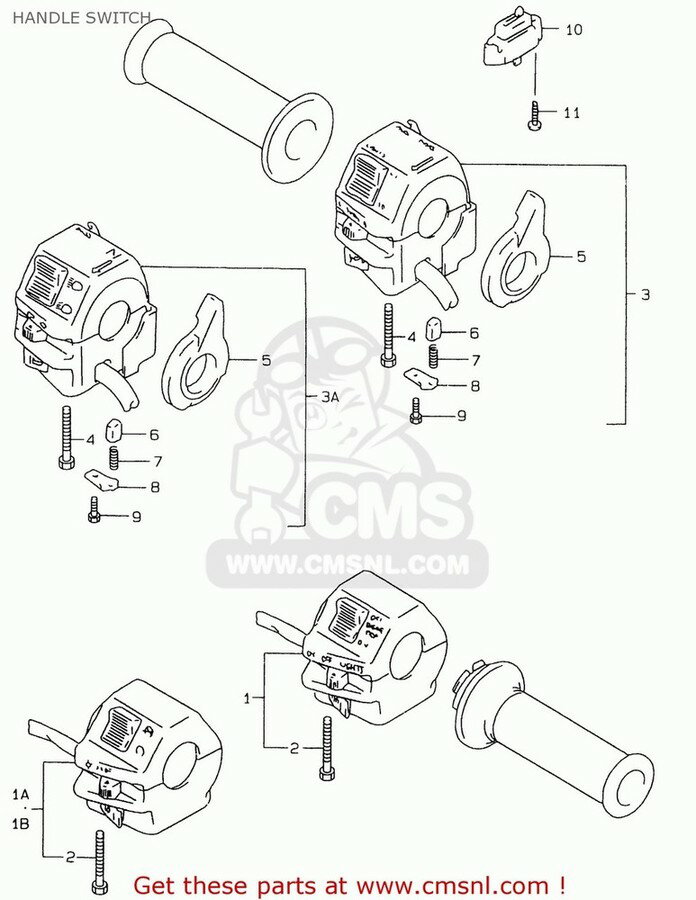 CMS シーエムエス SWITCH ASSY，HANDLE，L GS500E 1997 V E02 E04 E22 E24 E25 E34 E37 1998 W E18 1999 X 2000 Y GS500EU E39 SUZUKI スズキ ハンドルスイッチ・スイッチボックス ハンドル周辺パーツ ハンドル