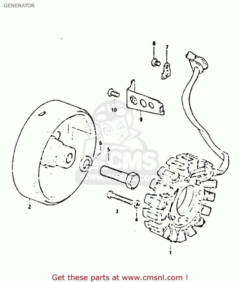 CMS シーエムエス (31401-45120) STATOR ASSEMBLY GS650G 1983 D USA E03 GS650GL GS650GT E01 E02 E04 E06 GS650M GS750T 1982 Z GS850G GS850GL SUZUKI スズキ レギュレーター・レクチファイヤ 電装系