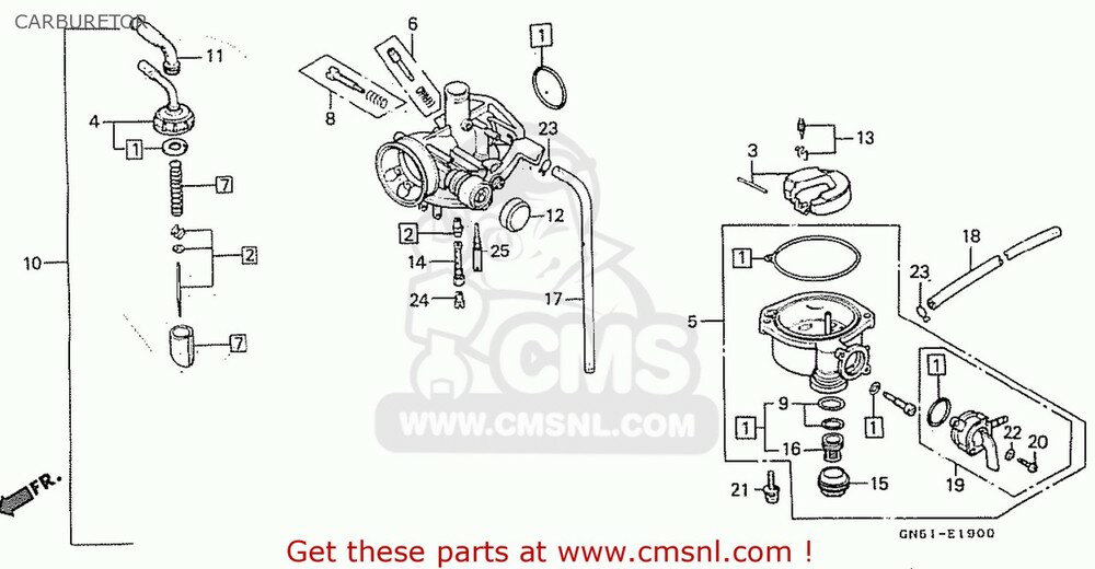 CMS २ (16100-GBG-P00) CARBURETOR ASSY. C100K2 ASTREA INDONESIA C100M2 ASTREA INDONESIA