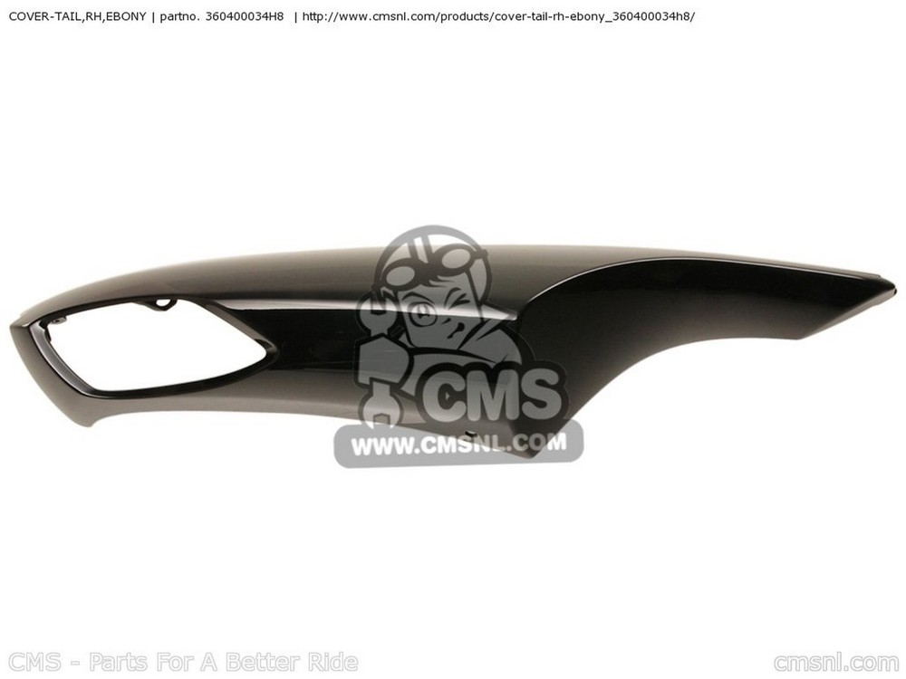 CMS シーエムエス COVER-TAIL，RH，EBONY ZX1400A6F NINJA ZX14 USA CALIFORNIA CANADA ZX1400C9FB ZX1400CBF KAWASAKI カワサキ シートカウル・テールカウル カウル関連 外装