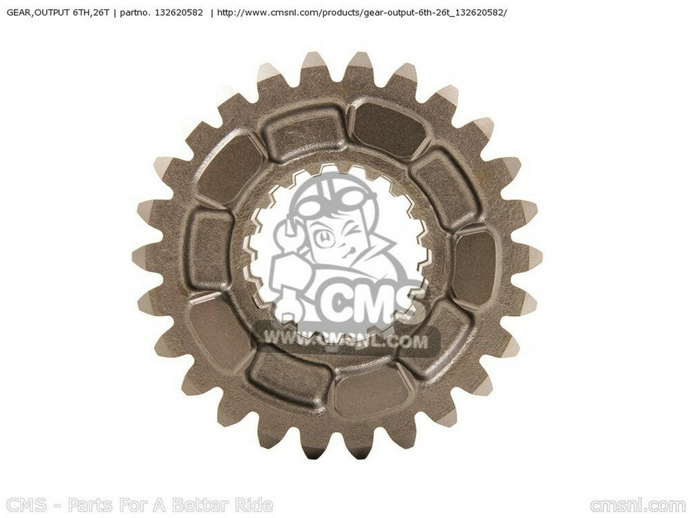 CMS シーエムエス GEAR，OUTPUT 6TH，26T ZX600P8F NINJA ZX6R USA ZX600P8FA ZX600R9F ZX600R9FA ZX600RAF ZX600RAFA ZX600RBF ZX600RCF ZX636EDF ZX636EEF ZX636FDF / ABS ZX636FEF KAWASAKI カワサキ ミッション・ギア エンジンパーツ エンジン