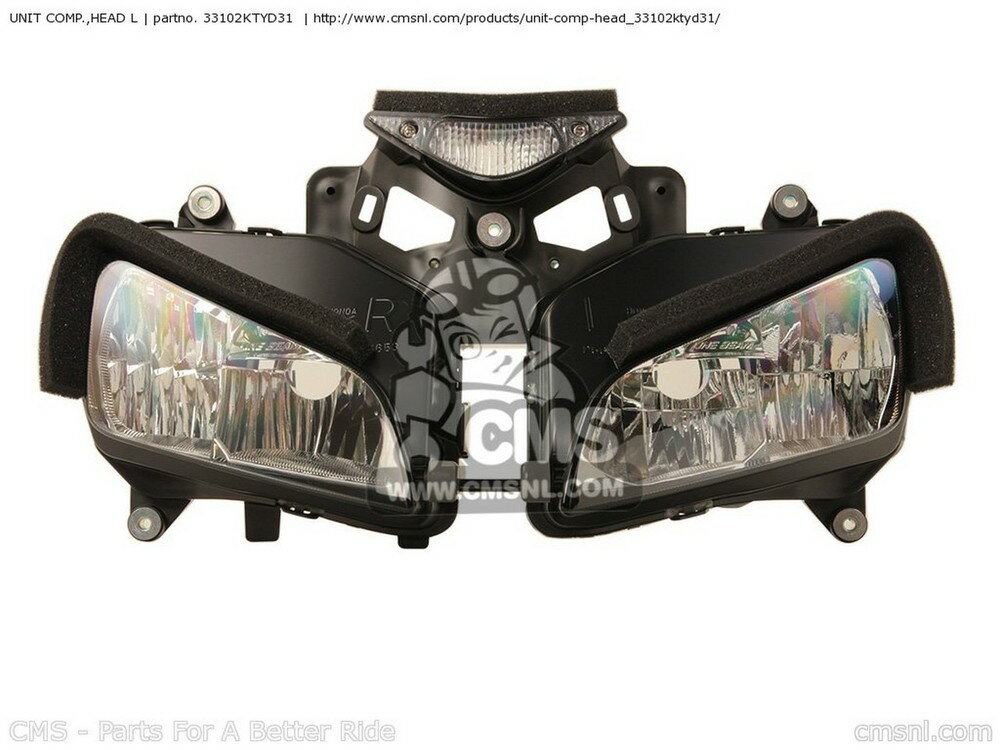 CMS シーエムエス (33102-KTY-D32) UNIT COMP.，HEAD L CBR125RW 2007 7 AUSTRALIA ENGLAND EUROPEAN DIRECT SALES FRANCE / CMF GERMANY 2009 9 WH 2010 A BLA KOREA HONDA ホンダ ヘッドライト 灯火類 電装系
