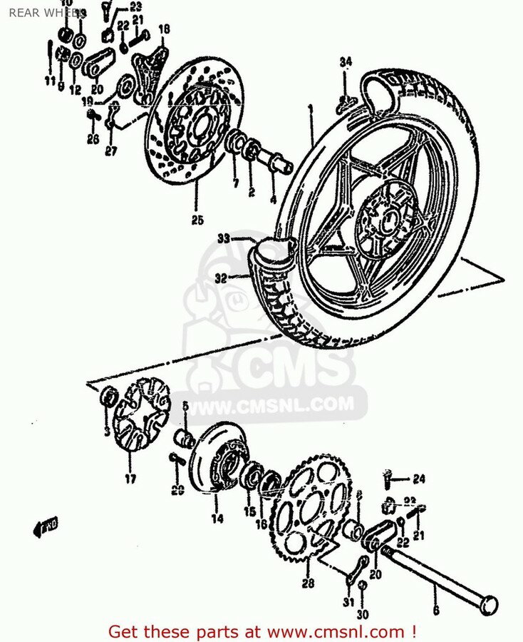 CMS シーエムエス (64611-31003) DRUM，REAR SPROCKET MOUNT SUZUKI スズキ その他ホイールオプション・補修部品 ホイール関連 足回り