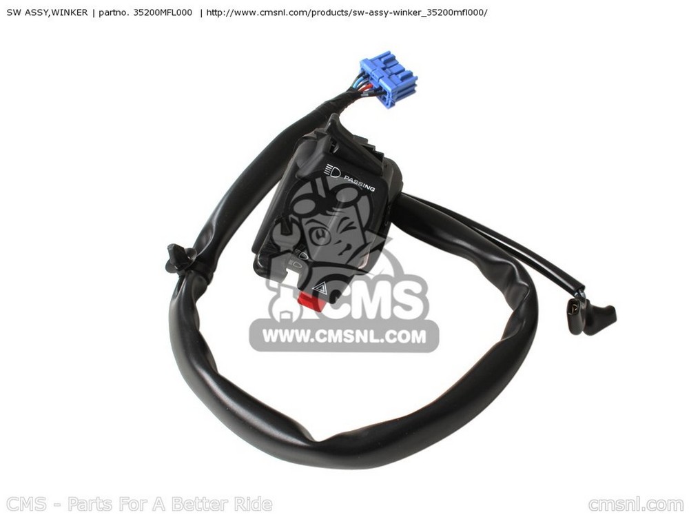 CMS シーエムエス (35200-MFL-010) SW ASSY，WINKER CBR1000RA 9 BRAZIL / ABS ENGLAND TYPE 3 MME FRANCE CMF 2 HRC MKH A AUSTRALIA 5 EUROPEAN DIRECT SALES 4 KOREA B REP EURO TYPE4 FIREBLADE TRI HONDA ホンダ ハンドルスイッチ・スイッチボックス ハンドル