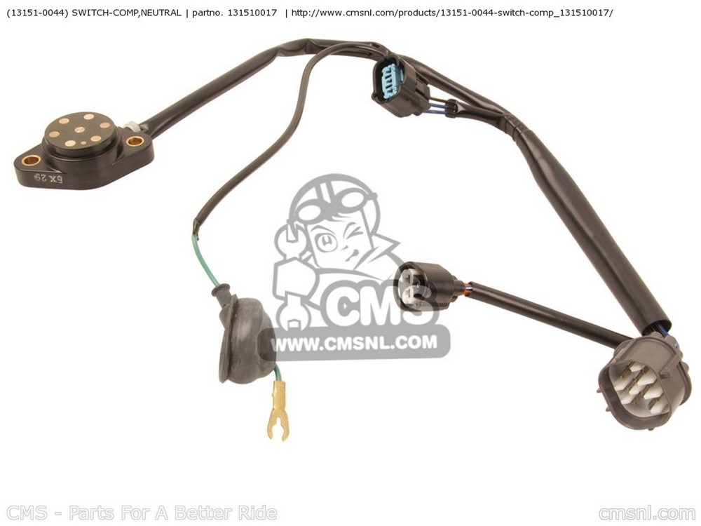 CMS シーエムエス (131510039) SWITCH-COMP，NEUTRAL ZX1000D6F NINJA ZX10R USA CALIFORNIA CANADA ZX1000D7F ZX1000D7FA KAWASAKI カワサキ ニュートラルスイッチ スイッチ・ハーネス関係 電装系