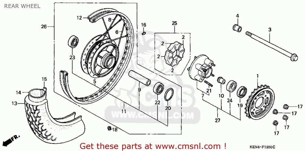 CMS २ (42601-KR3-981) HUB COMPRR WHEEL CA125 REBEL T AUSTRIA | K...